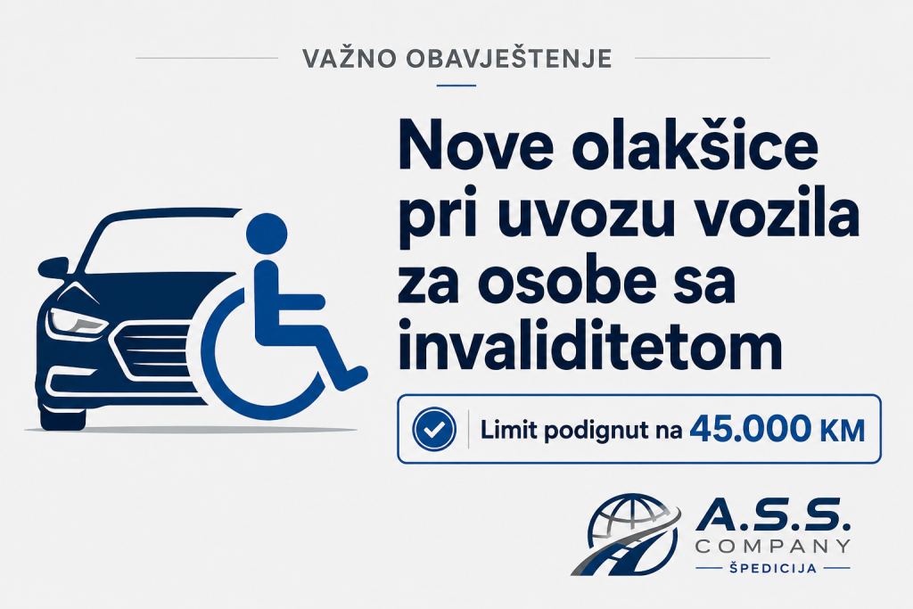 Oslobadjanje od uvoznih dazbina na uvoz vozila za osobe sa invaliditetom u BiH
